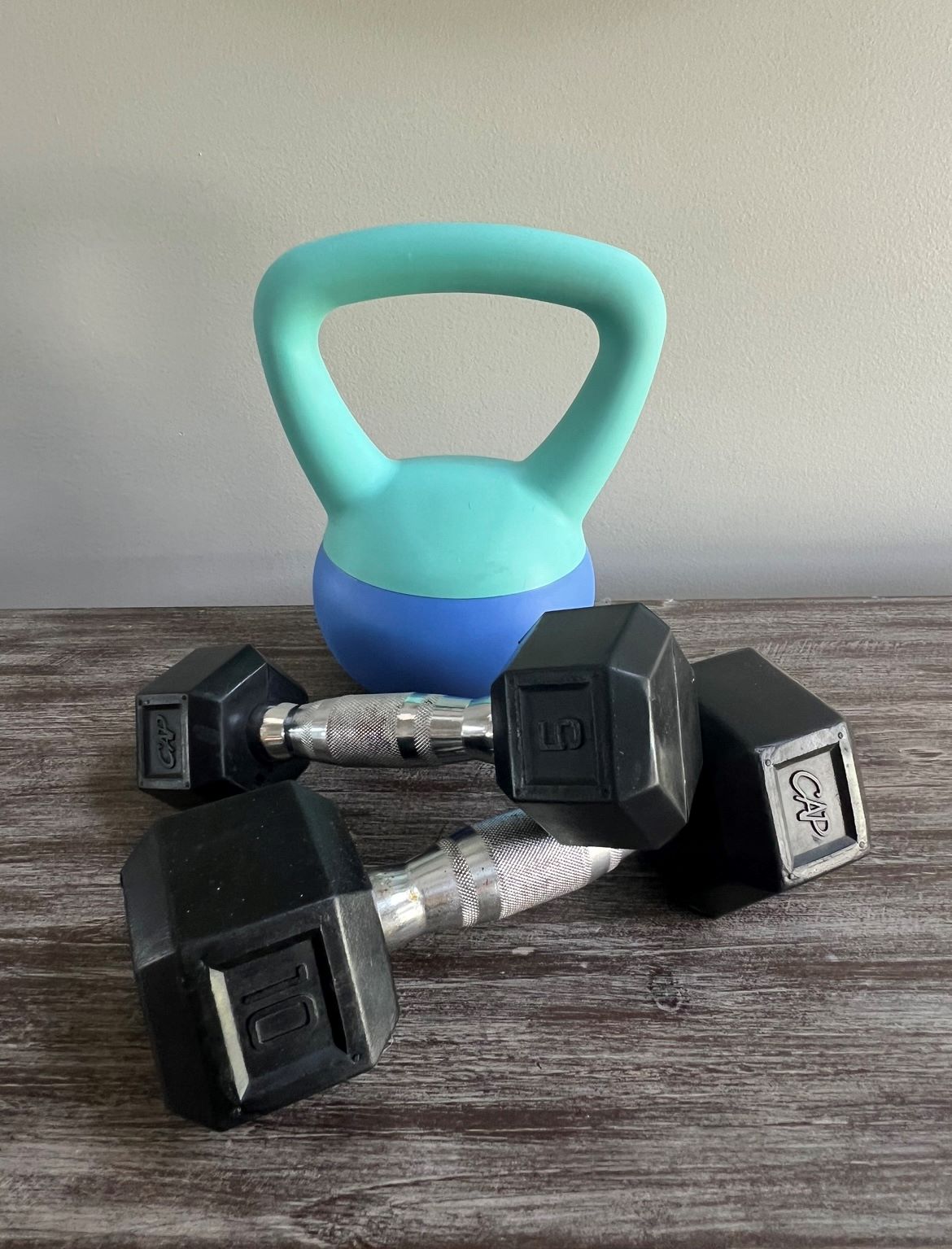 healthy. dumbbell. kettlebell